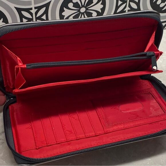 Vera Bradley Red and Pink Floral Wristlet Wallet - Picture 9 of 11